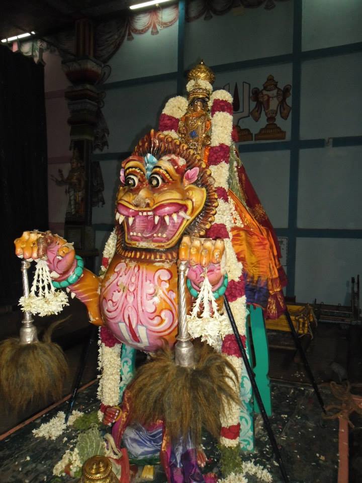 Mylapore Adhikesava perumal Brahmotsavam Simha vahanam  2014 -09