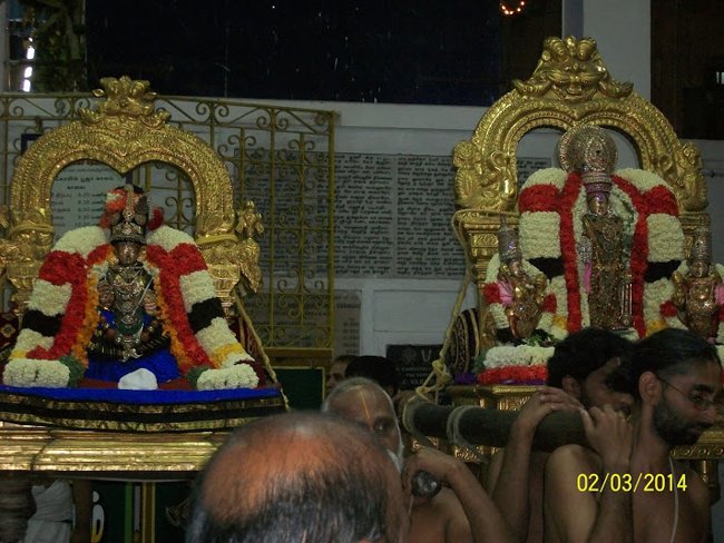 Mylapore Sri Vedantha Desikar Devasthanam Annakoota Uthsavam  Evening Purapadu 02-03-2014 11