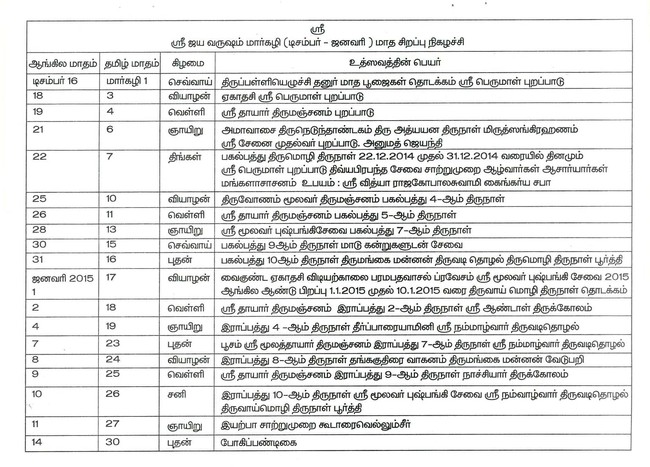 Mannargudi Jaya Varushathi UTsavam details 2014 -10