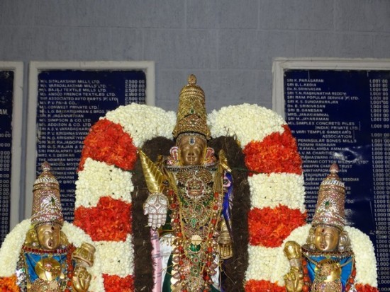 Mylapore SVDD Srinivasa Perumal  May 30,2014 Vaigasi Maasam Bhrahmotsavam Dwajarohanam and DAY 1 morning CHAPARAM 7