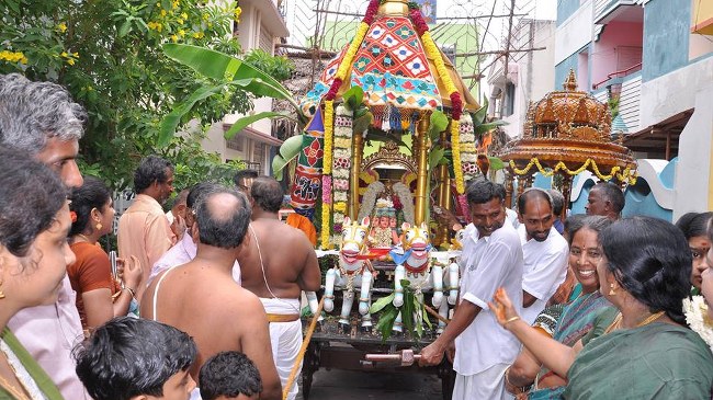 Pondicherry Sri hayagreevar Sannadhi Brahmotsavam day 9 THiruther  2014  09