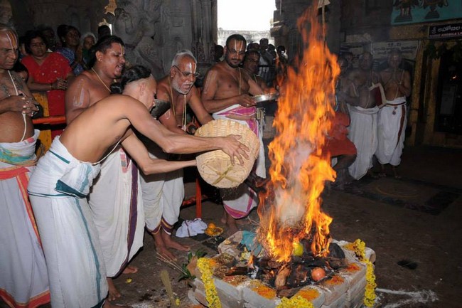Karthikai Swathi Sudarsana Homam At Lower Ahobilam Sri Prahaladavardan Temple10