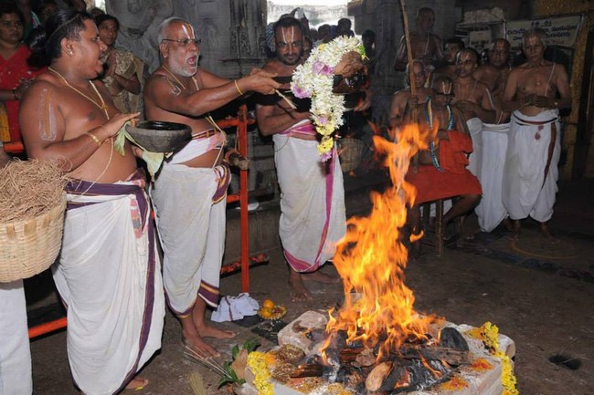 Karthikai Swathi Sudarsana Homam At Lower Ahobilam Sri Prahaladavardan Temple4