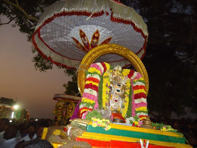 Kanchi Sri Devarajaswami Temple Sri Devaperumal Pazhayaseevaram Purappadu at Hillock 2015-054