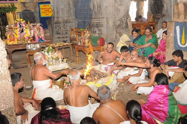 Margazhi Swathi Sudarsana Homam At Lower Ahobilam Sri Prahaladavardan Temple15