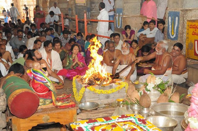 Margazhi Swathi Sudarsana Homam At Lower Ahobilam Sri Prahaladavardan Temple18