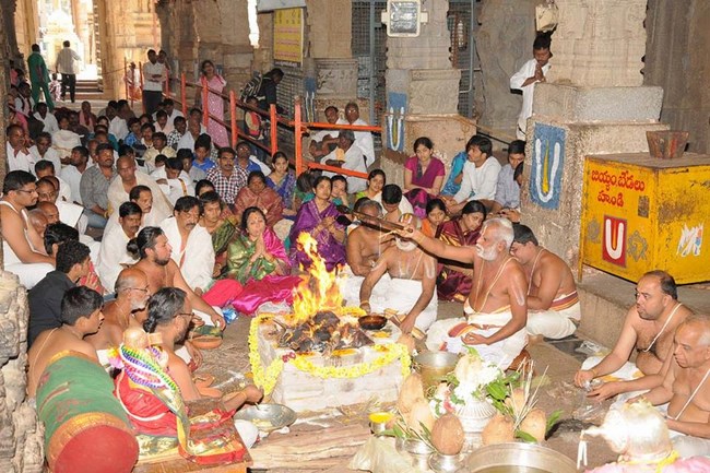 Margazhi Swathi Sudarsana Homam At Lower Ahobilam Sri Prahaladavardan Temple23