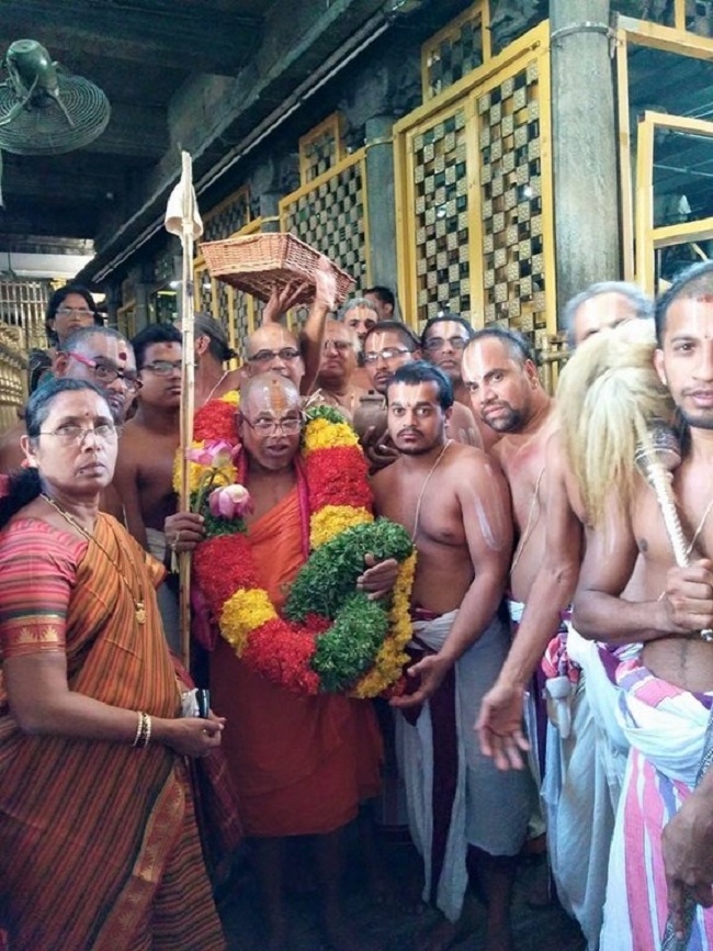 HH 46th Srimath Azhagiyasingar Mangalasasanam At Thiruchanoor Sri Padmavathi Thayar Temple2