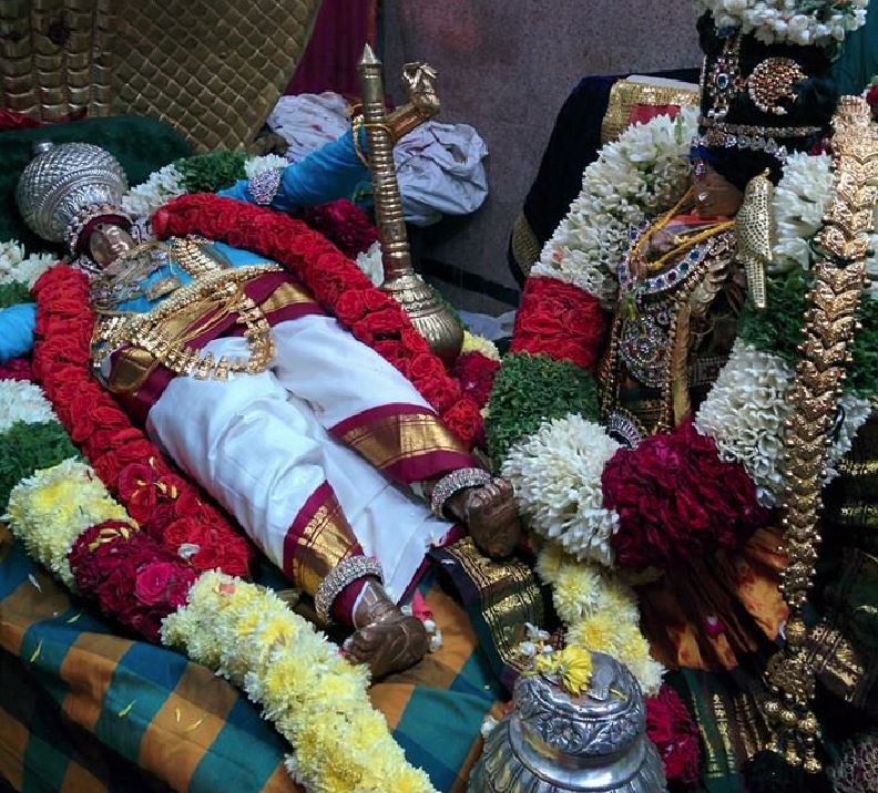 Jaya Nagar Srimad andavan ashramam Andal sannadhi Maha Sayana THirukolam