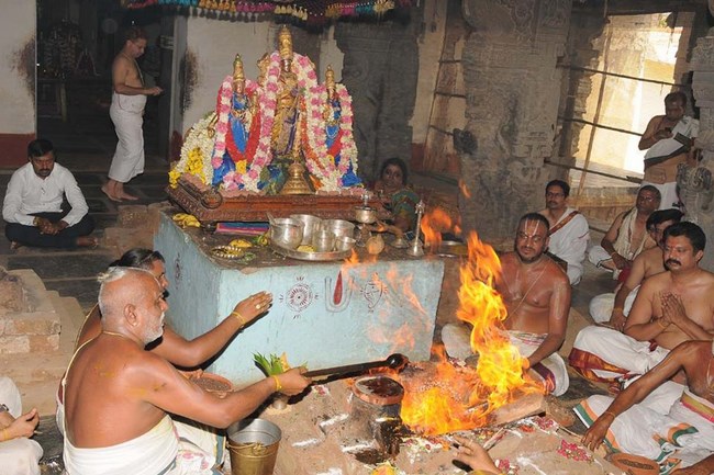 Panguni Swathi Sudarsana Homam At Lower Ahobilam Sri Prahaladavardan Temple7