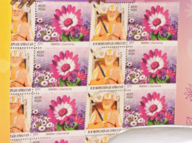 HH Srimushnam Andavan Sathabisheka Thirunakshatra Mahotsavam Stamp Release 2015-11