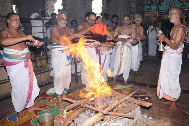 Avani Swathi Sudarsana Homam At Lower Ahobilam Sri Prahaladavardan Temple6