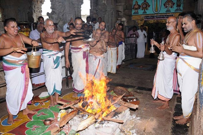 Avani Swathi Sudarsana Homam At Lower Ahobilam Sri Prahaladavardan Temple8